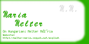 maria melter business card